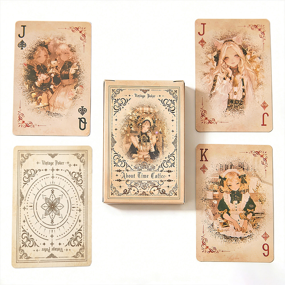 Vintage Collectible Playing Cards - Vintage Masalsı Kız Oyun Kartları 55