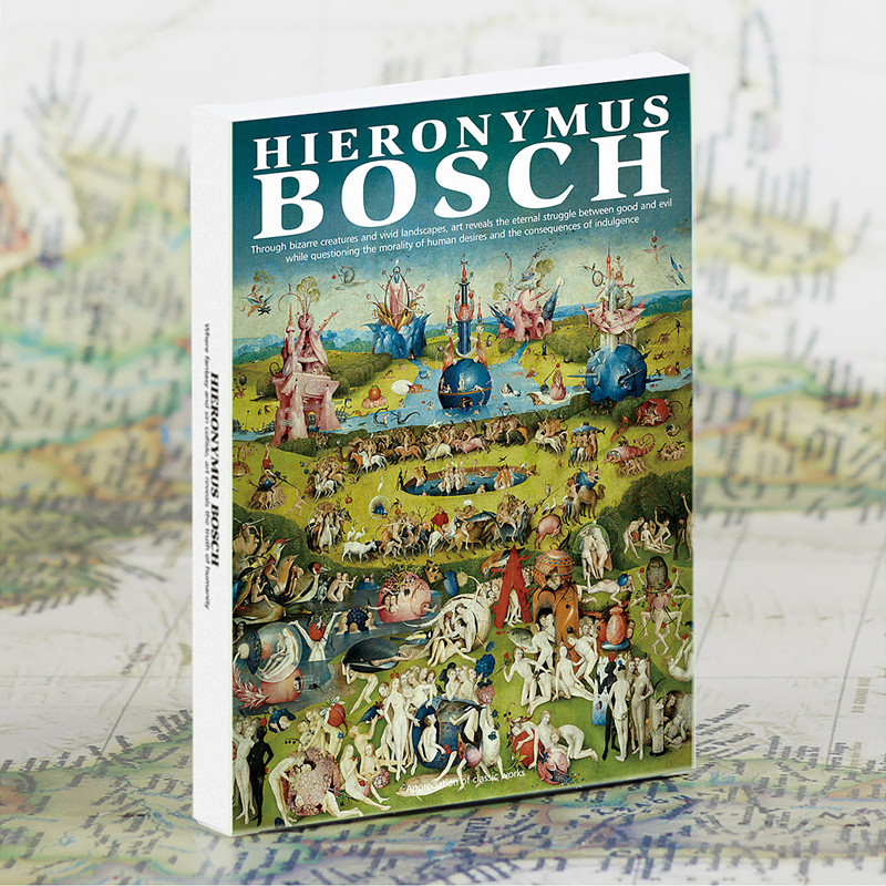 Collectible Vintage Greeting Cards - 30 Sayfa Hieronymus Bosch Yağlıboya Kartpostalları,