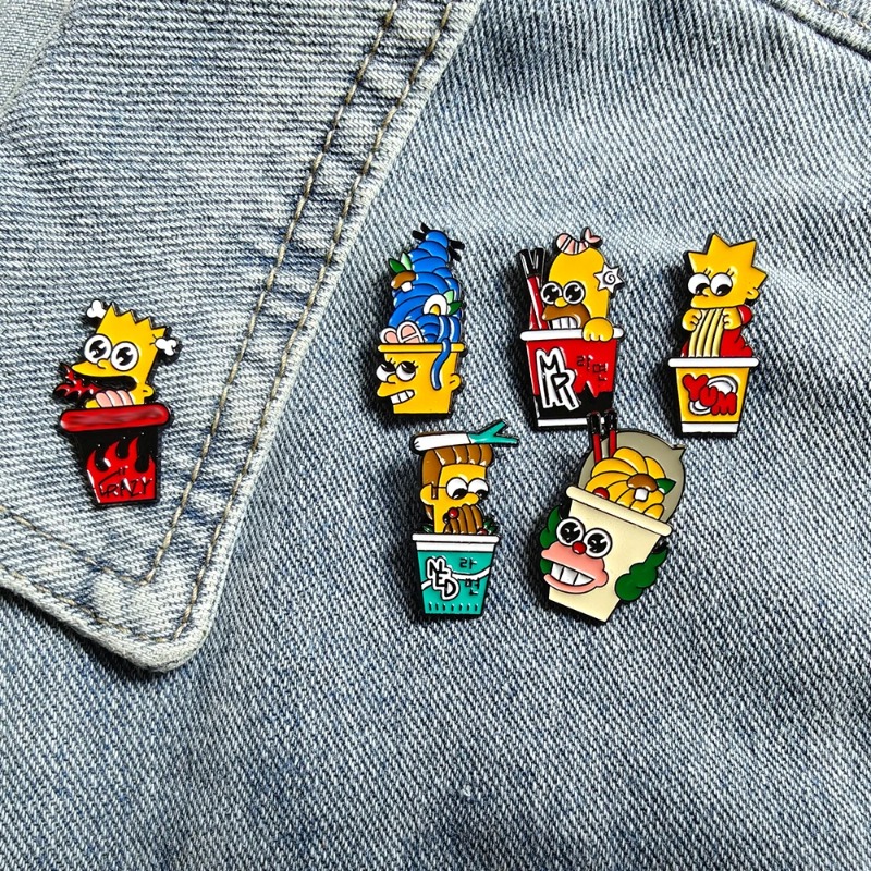 Vintage Items - 6'lı Set The Simpsons Sevimli Komik