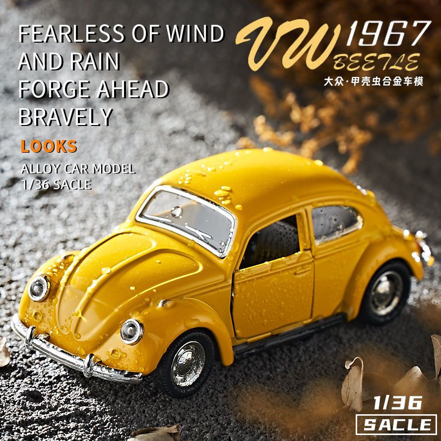 Vintage Collectible Hot Wheels - 1:36 Beetle Klasik Vintage Araba Döküm