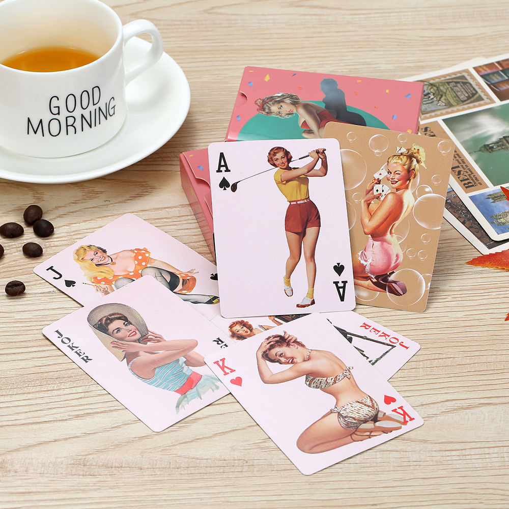 Vintage Collectible Playing Cards - Vintage Seksi Bikini Güzellik Oyun Kartları,