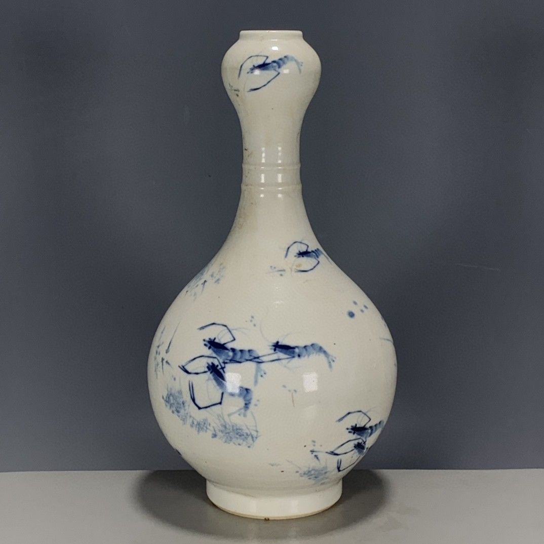 Vintage Collectible Pottery - Hongxian Reign Style Sır Altı Mavi