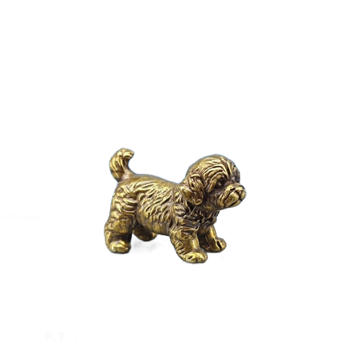 Vintage Collectible Bears - Mini Pirinç Köpek Heykeli Fransız Bulldog