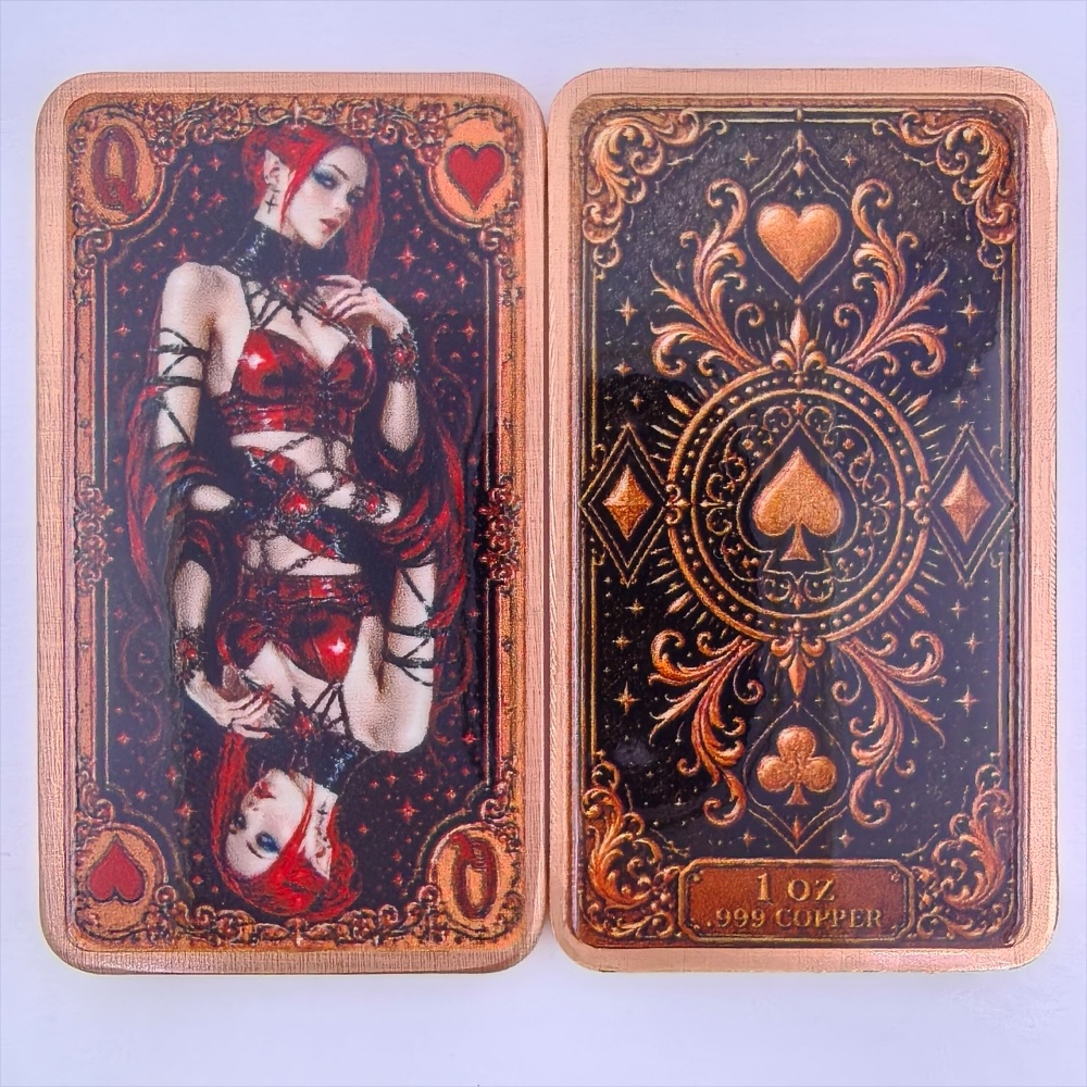 1oz .999 Saf Bakır Çubuk Poker - Vintage Collectible Playing Cards incelemesi ve fiyatı