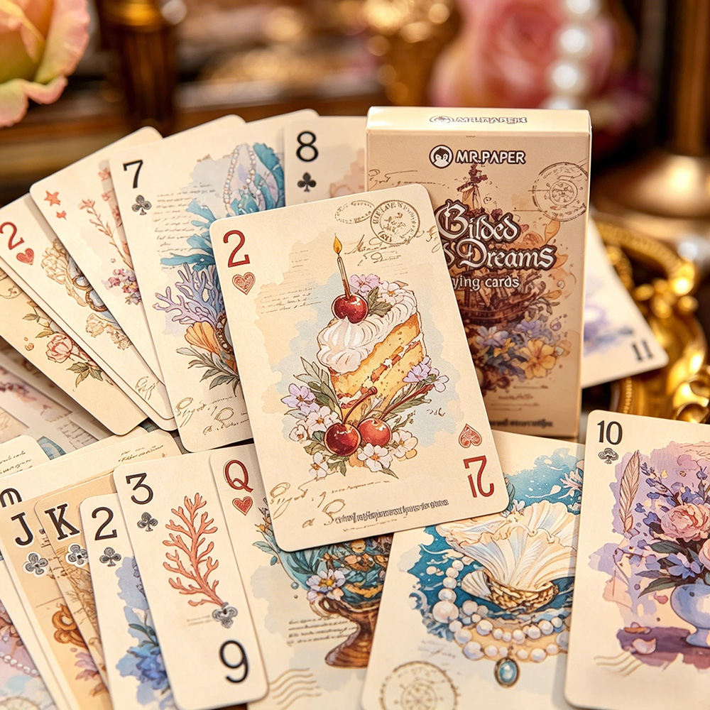 55 adet Vintage Estetik Oyun K - Vintage Collectible Playing Cards incelemesi ve fiyatı
