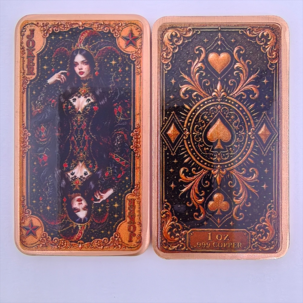 1oz .999 Saf Bakır Çubuk Poker - Vintage Collectible Playing Cards incelemesi ve fiyatı