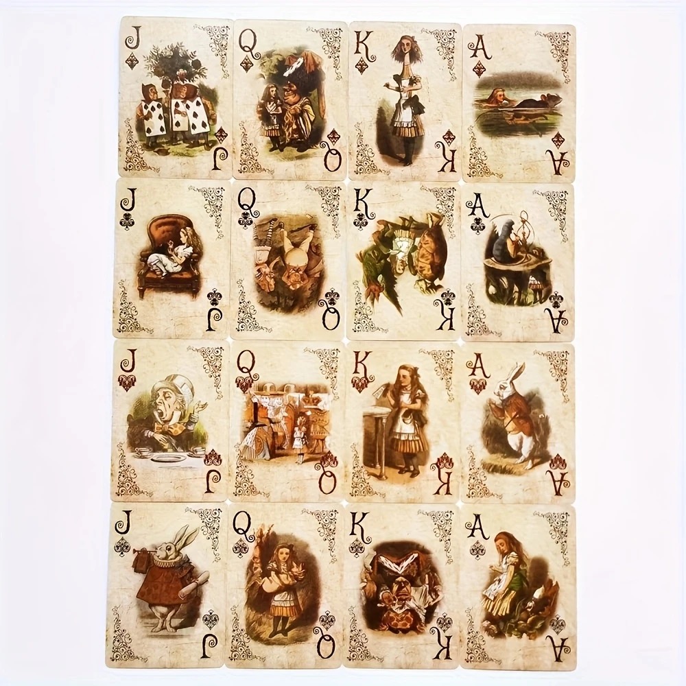 54 adet Alice Vintage kağıt Po - Vintage Collectible Playing Cards incelemesi ve fiyatı