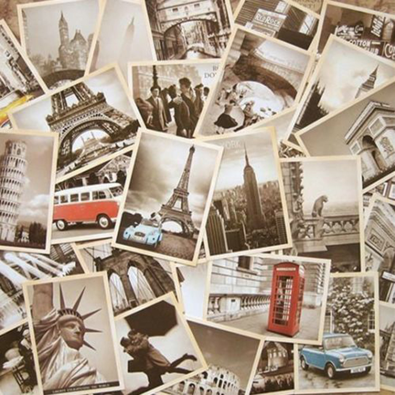 Yeni 32 adet Vintage ünlü bina - Collectible Vintage Greeting Cards incelemesi ve fiyatı