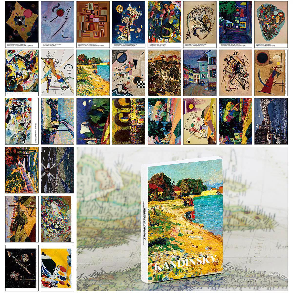 Wassily Kandinsky Sanat Kartpo - Collectible Vintage Greeting Cards incelemesi ve fiyatı